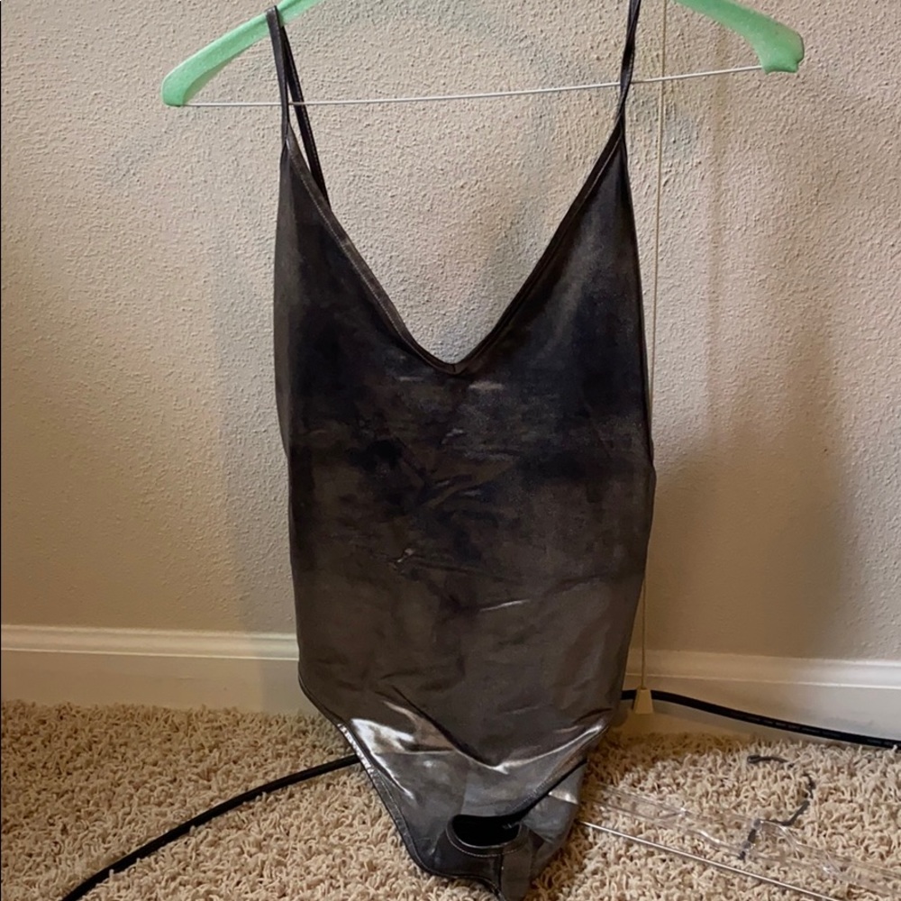 metallic bodysuit